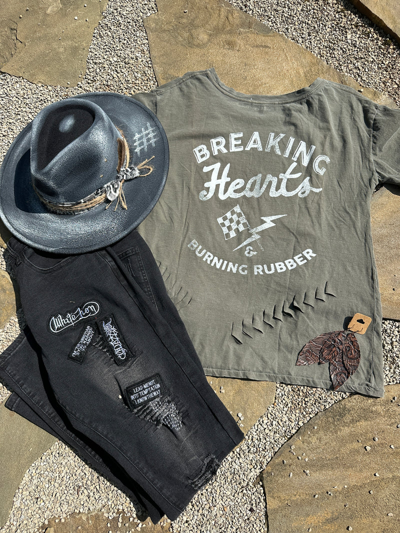 Breaking Hearts + Burning Rubber Tee