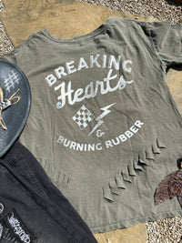 Breaking Hearts + Burning Rubber Tee