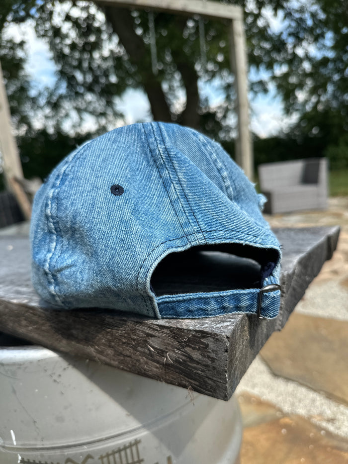 Michelob Ultra Light Distressed Denim Baseball Cap