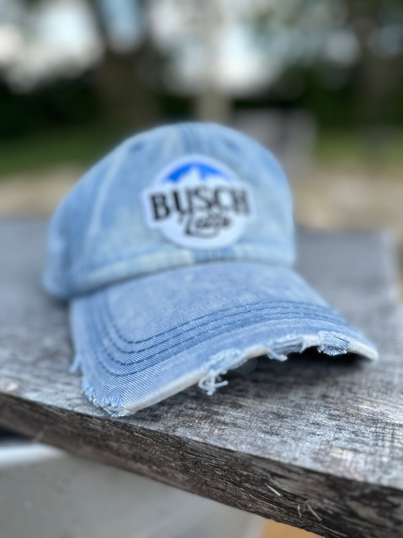 Busch Latte Washed Denim Baseball Cap