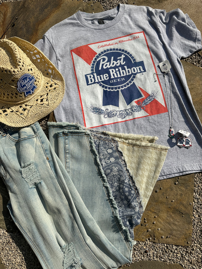 Pabst Blue Ribbon Tee - gray