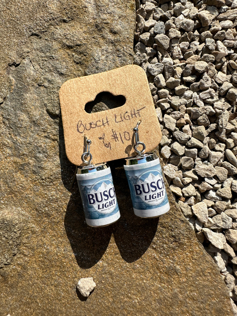 Busch Light Classic Beer Can Earrings