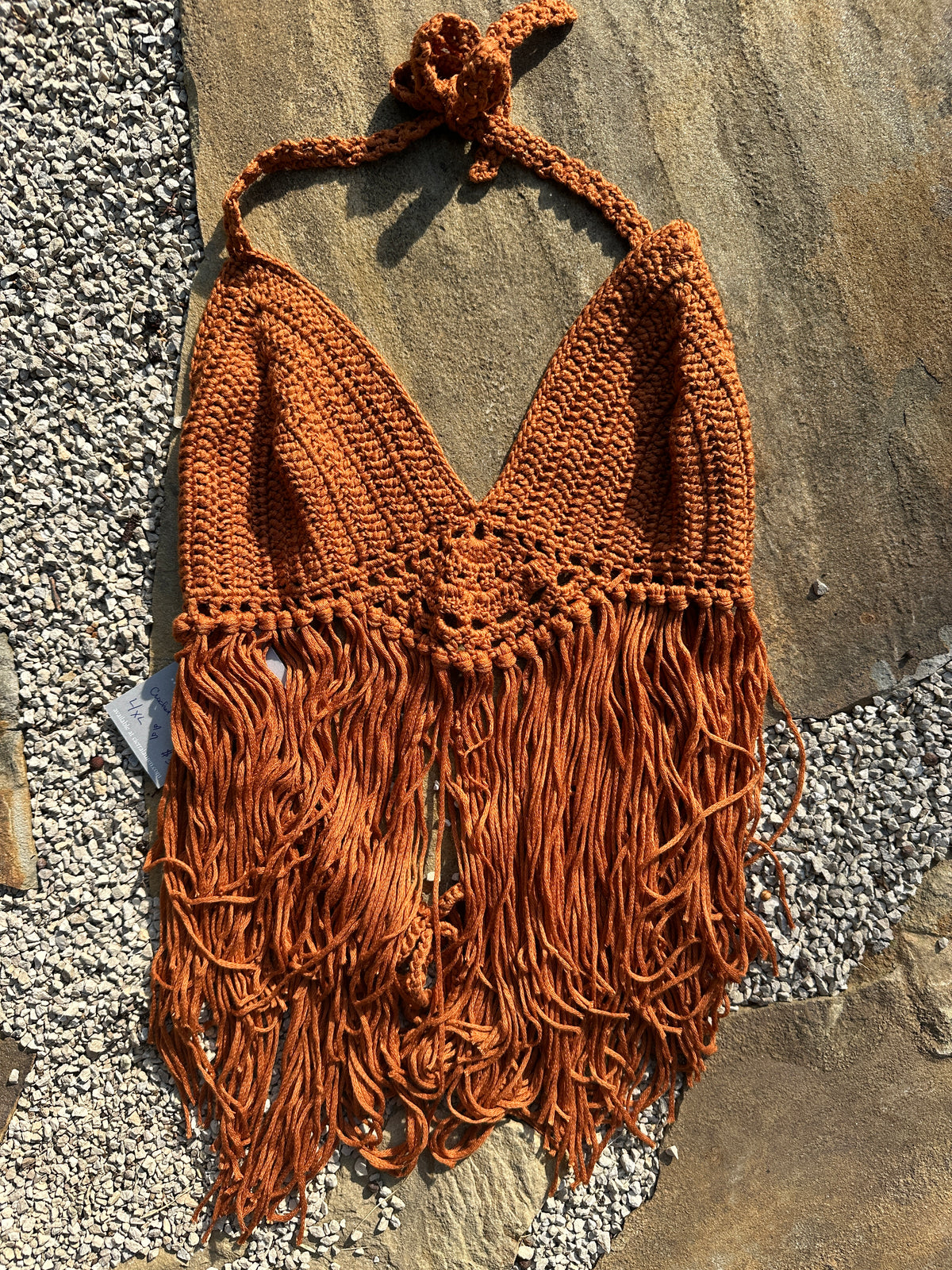 Rust Crochet Top - Rust