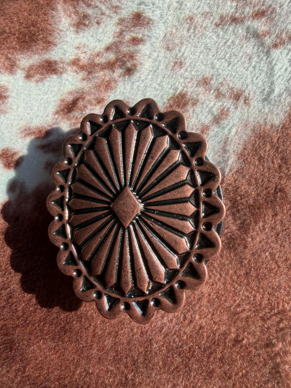 Copper Concho Phone Grip