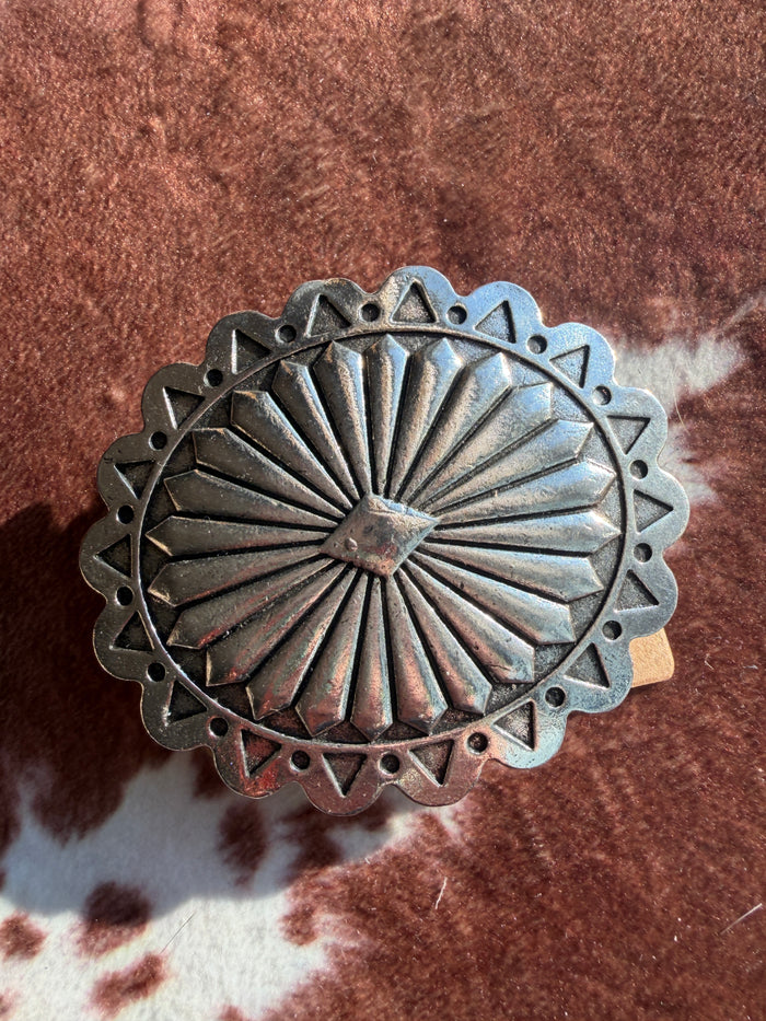 Silver Western Hair Barrette