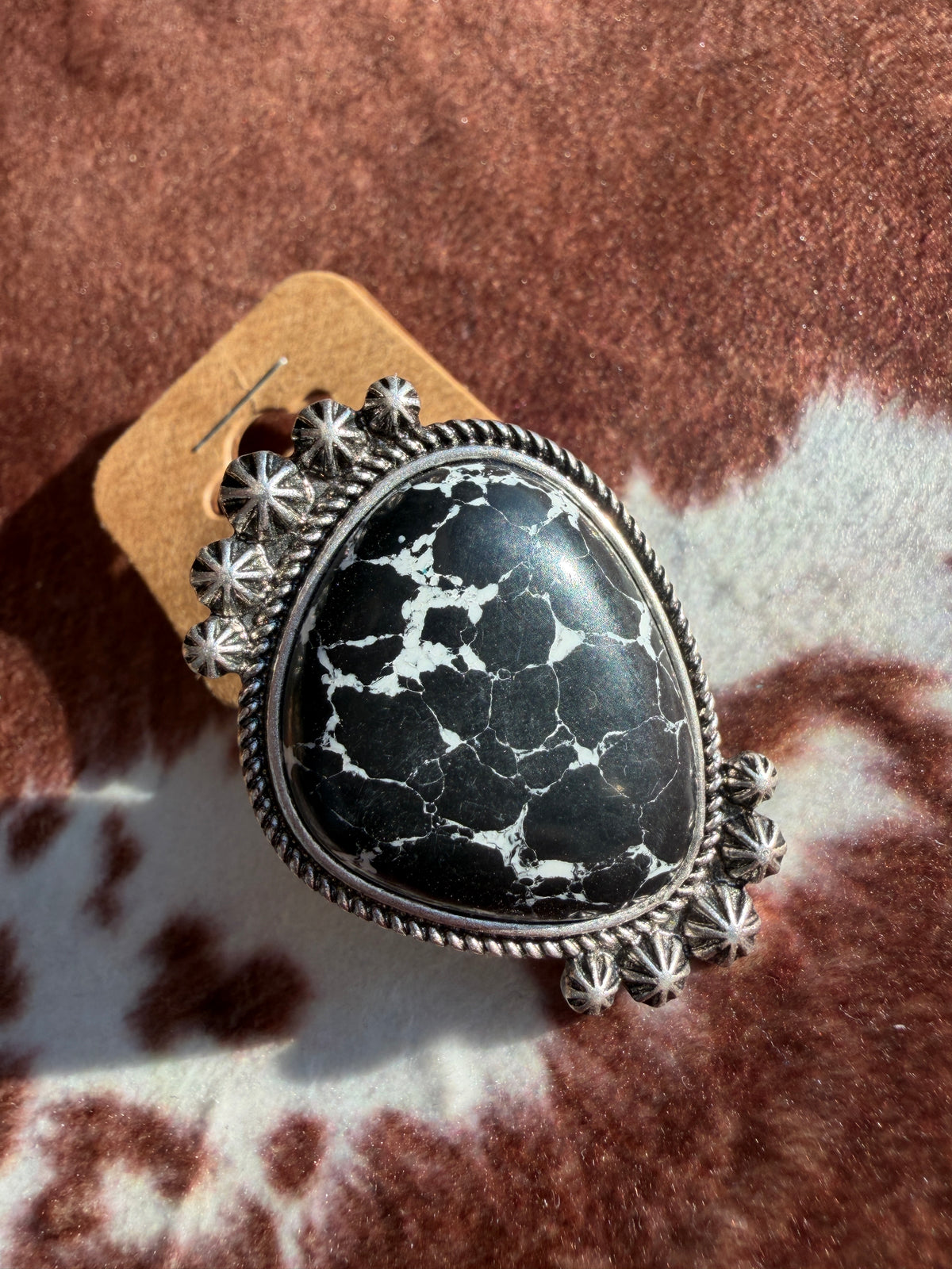 Speckled Western Statement Ring