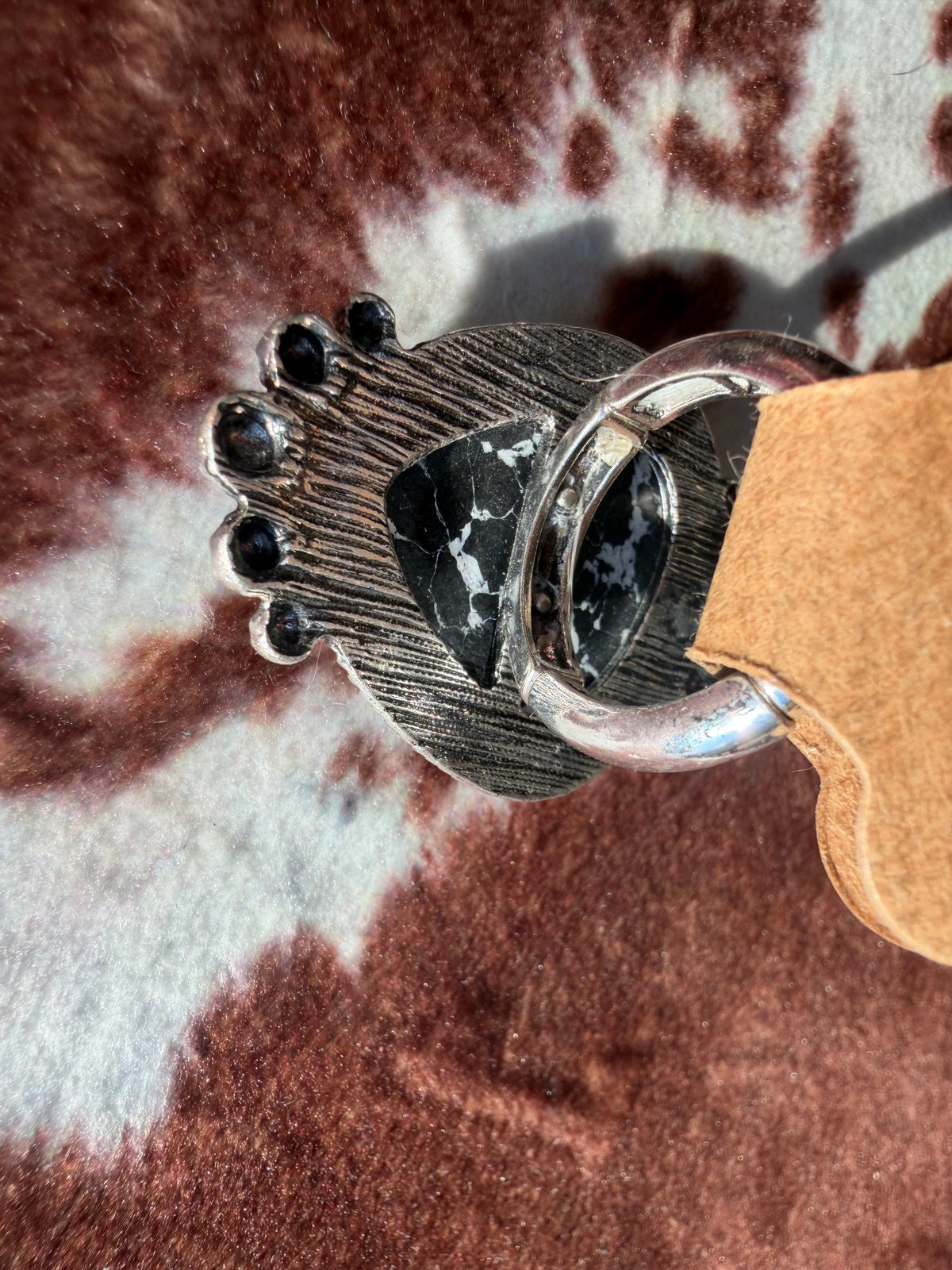Speckled Western Statement Ring