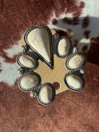 Ivory Squash Blossom Western Statement Ring