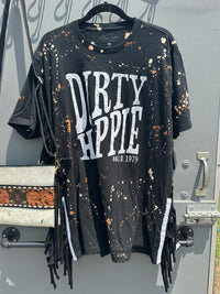 Dirty Hippie T- Shirt Dress with Lace