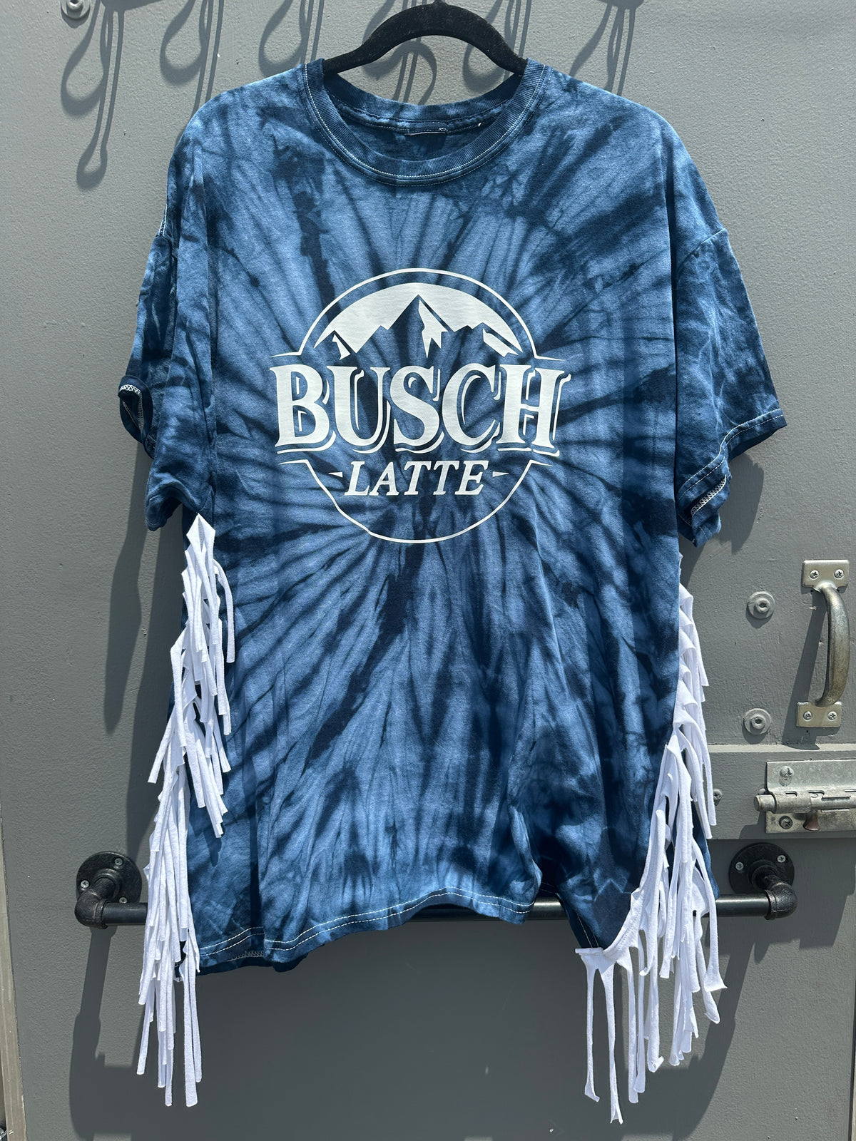 beer t shirt dress Upcycled Tee Dress - Red White and Beer - Tie Dyed