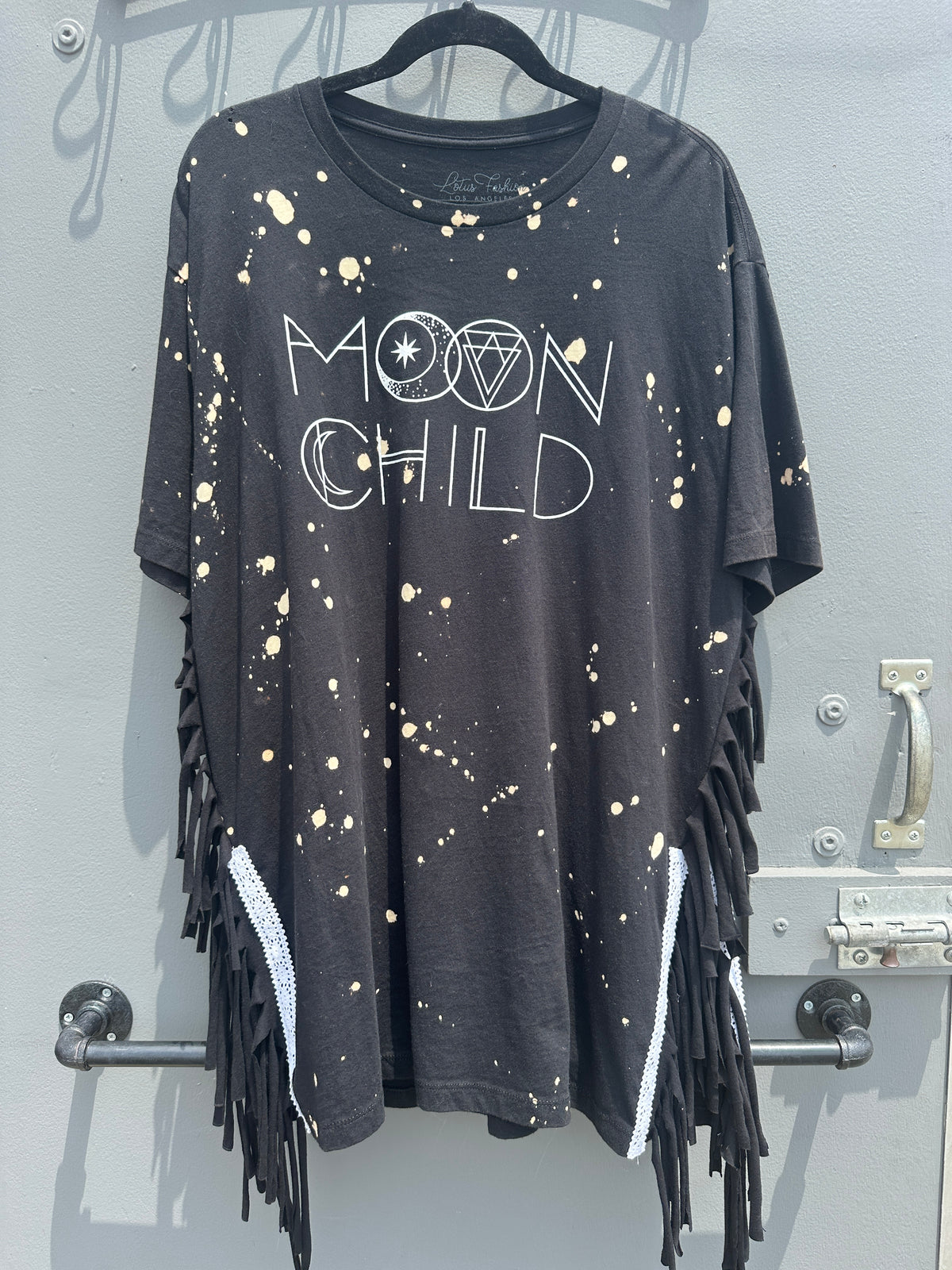 Moon Child T- Shirt Dress with Lace