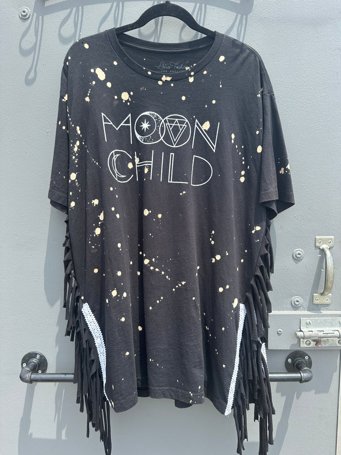 Moon Child T- Shirt Dress with Lace