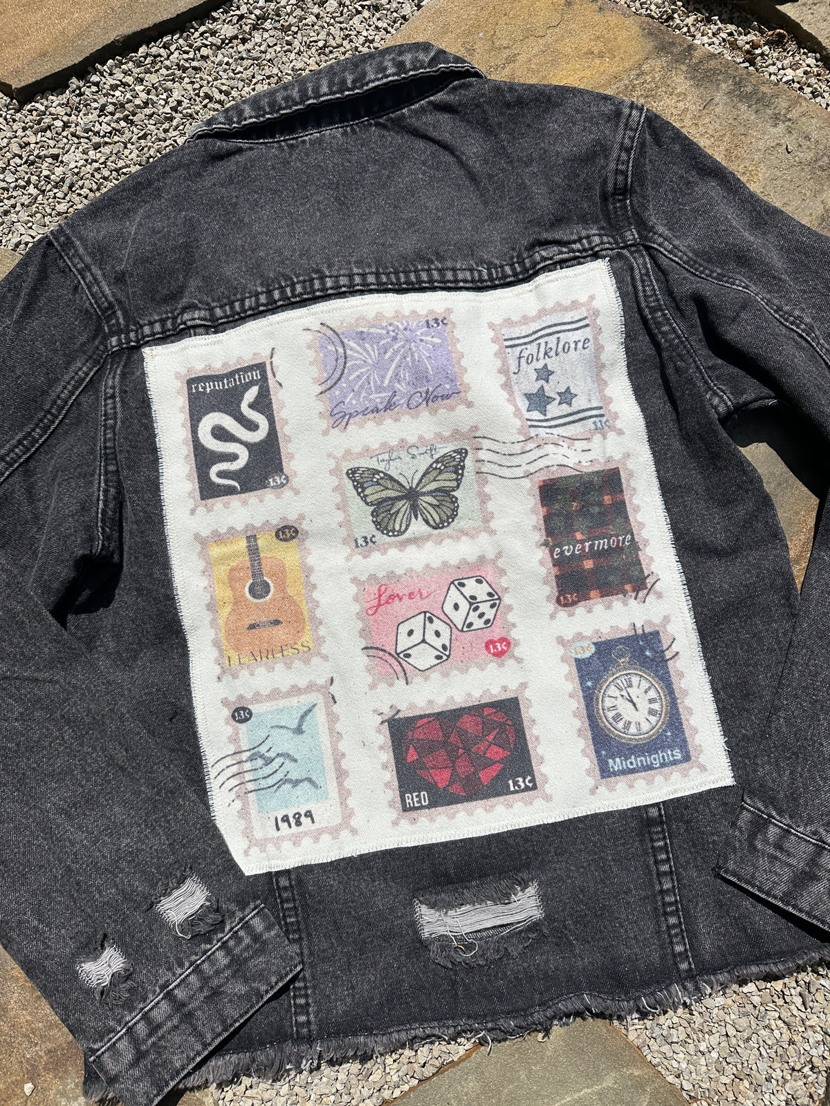 Eras Tour Stamped Denim Jacket