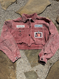 Eras Crop Burgundy Shacket