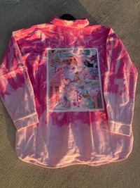 Lover Bleach Splattered Pink Shacket