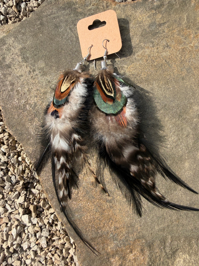 Black Feather Earrings
