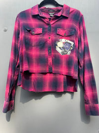 Midnights Crop Flannel  - Kids Large