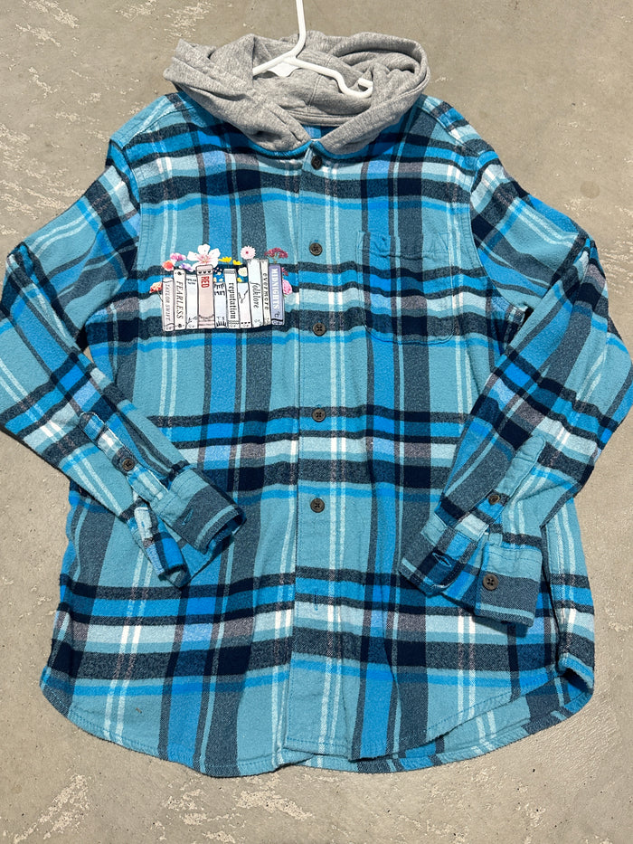 The Eras Tour Books Hooded Flannel - 10/12
