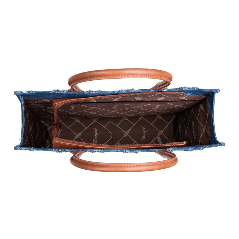 Wrangler Southwest Frayed Denim Large Tote