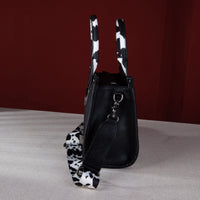 Wrangler Cow Print Concealed Carry Tote/Crossbody -Black