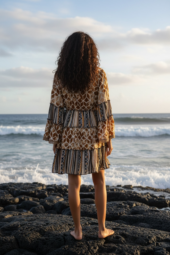 Tropical Tribal Boho Dress