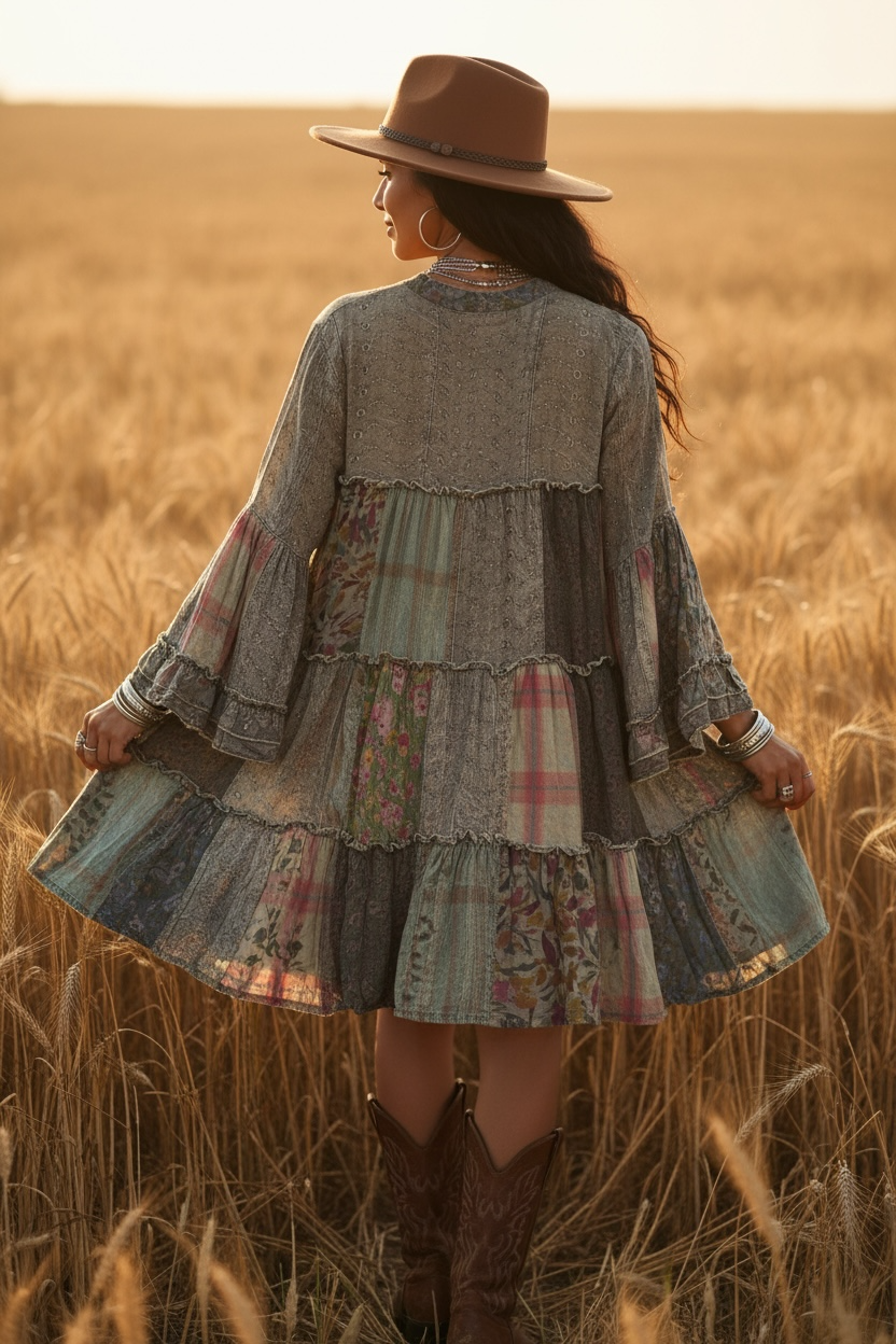 Olive Etherial Floral Flirty Dress