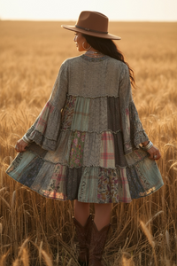 Olive Etherial Floral Flirty Dress