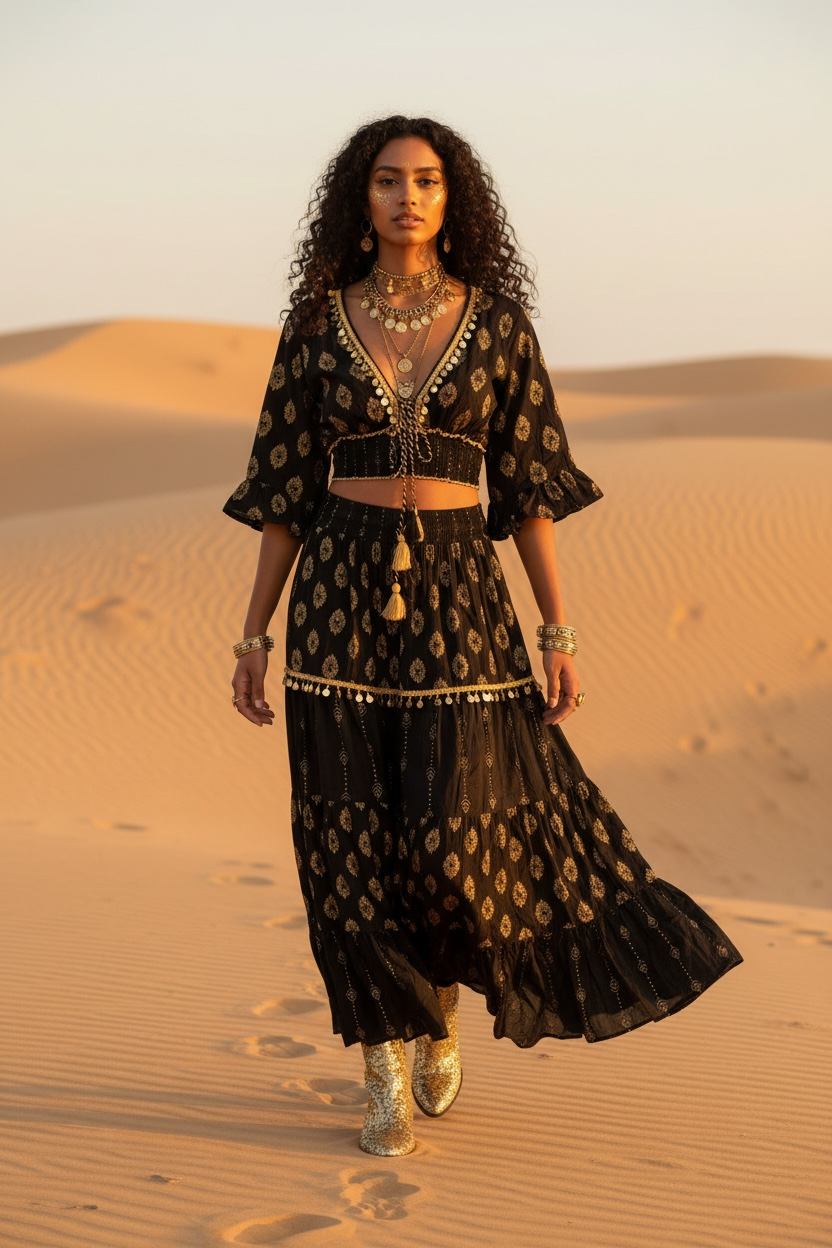 Gypsy Raven Skirt + Top Set