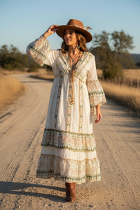Rodeo Aztec Western Maxi Dress