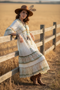 Rodeo Aztec Western Maxi Dress