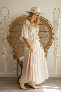 Ombre Blush Embroidered Maxi Dress