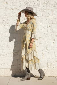 Aztec Ruffled Handkerchief Dress
