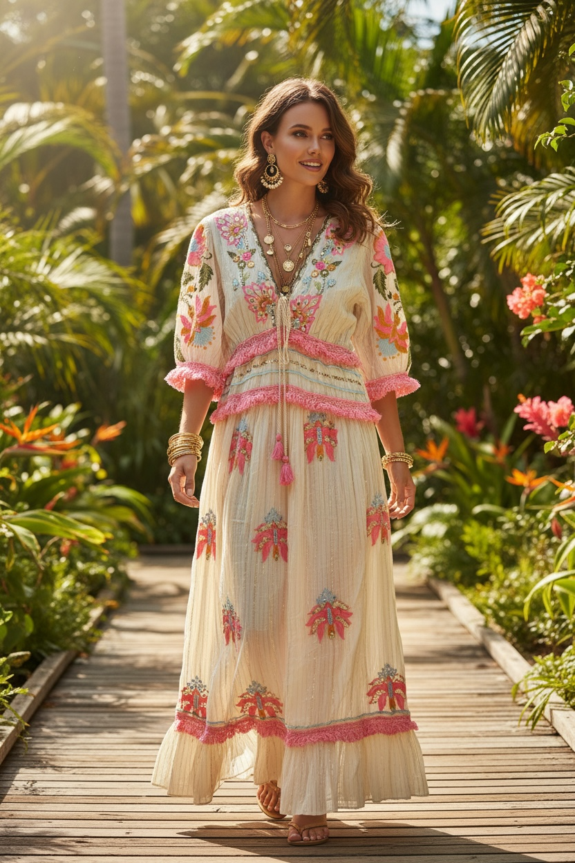 Pop of Pink Oasis Maxi Dress