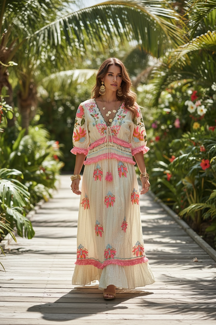 Pop of Pink Oasis Maxi Dress
