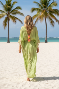 Citrus Chiffon Embellished Maxi