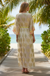 Geo Chiffon Embellished Maxi