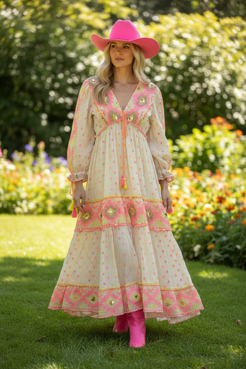 Garden Dreams Geo Maxi Dress