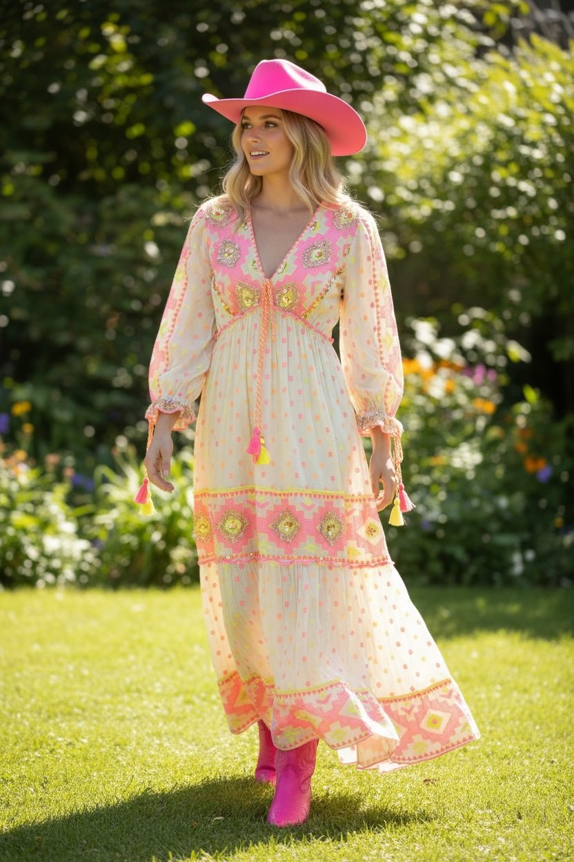 Garden Dreams Geo Maxi Dress