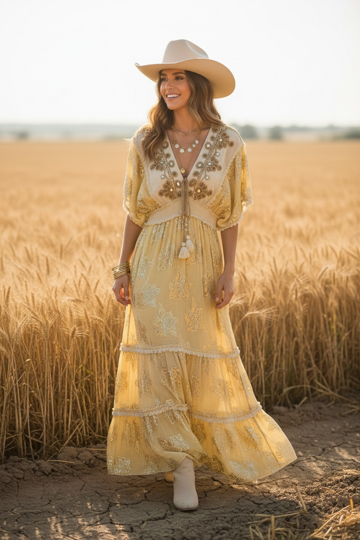 Daydreamer Embroidered Maxi Dress