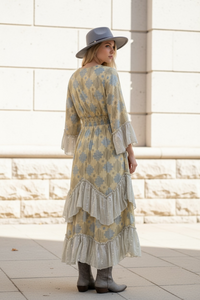 Aztec Ruffled Handkerchief Dress