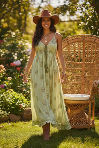 Olive Embellished Maxi Dress
