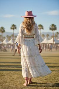 Festival Bohemian Skirt + Top Set - Fuschia