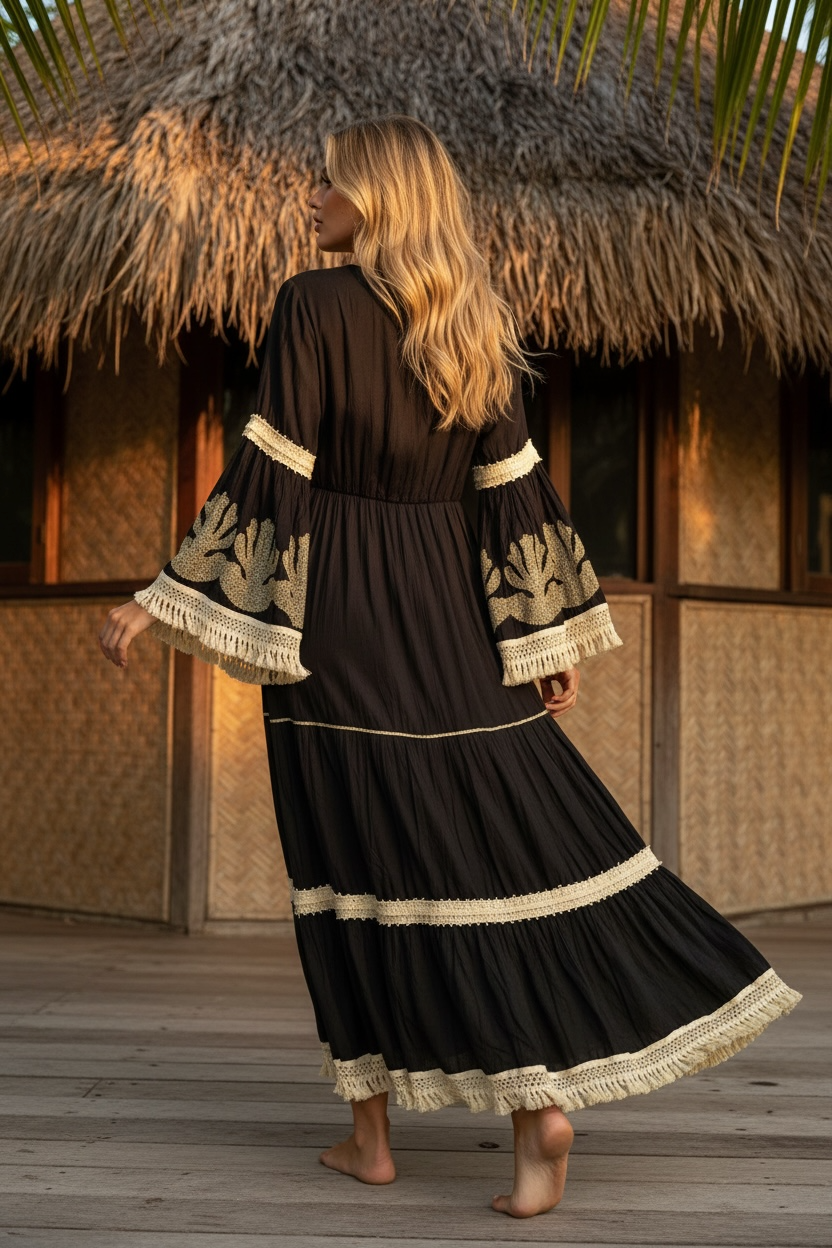 Bali Embroidered Maxi Dress