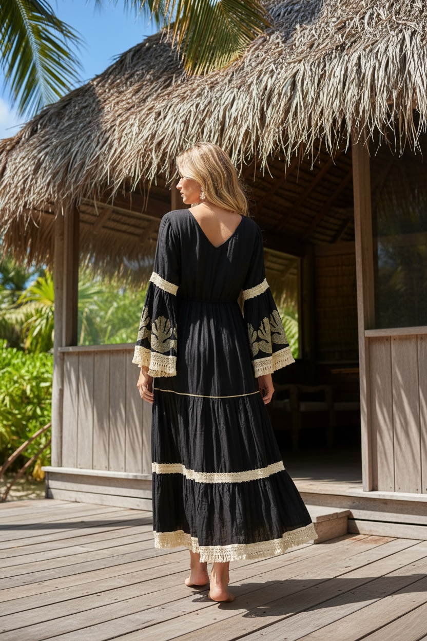 Bali Embroidered Maxi Dress