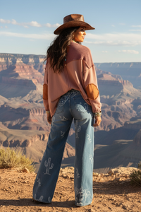 Navajo Patchwork Button Up Sweatshirt