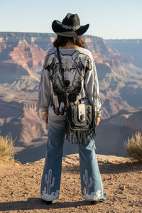 Navajo Fringed Wolf Sweatshirt