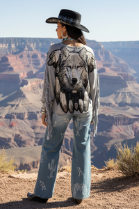 Navajo Fringed Wolf Sweatshirt