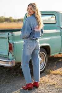 Free People Patchwork Jeans