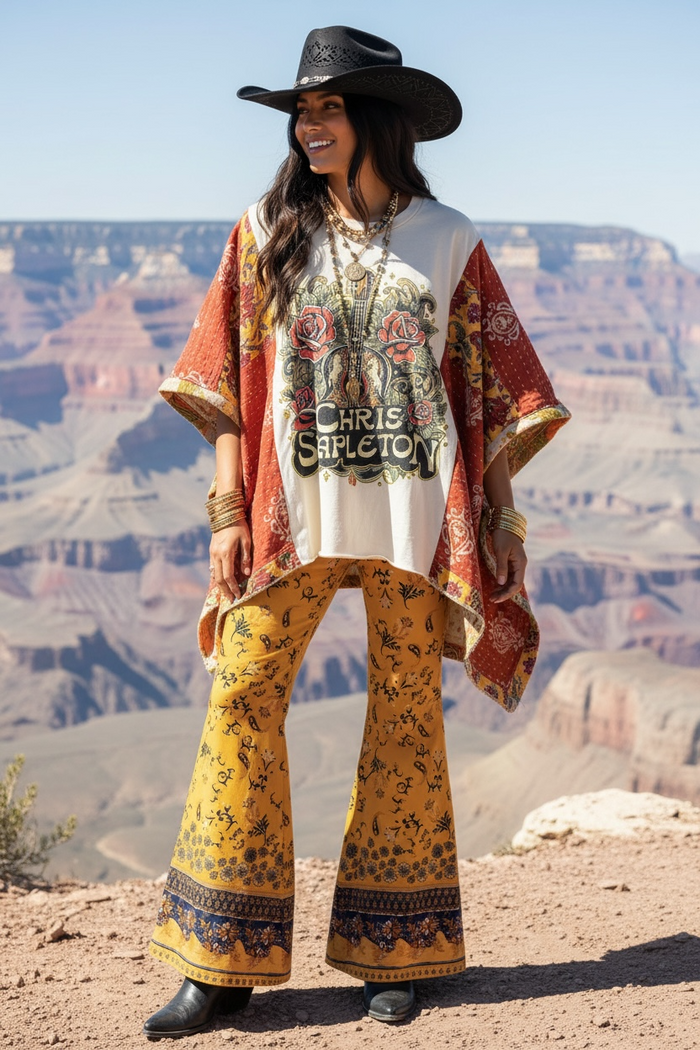 Country Western Kantha Tee