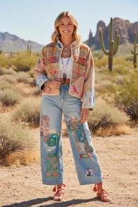 Bohemian Vintage Kantha Reversible Handmade Short Style Jacket - Madison